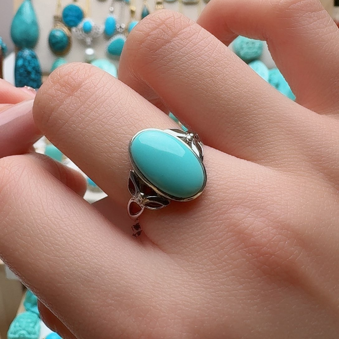 绿松石珠宝奇石银S925镶嵌