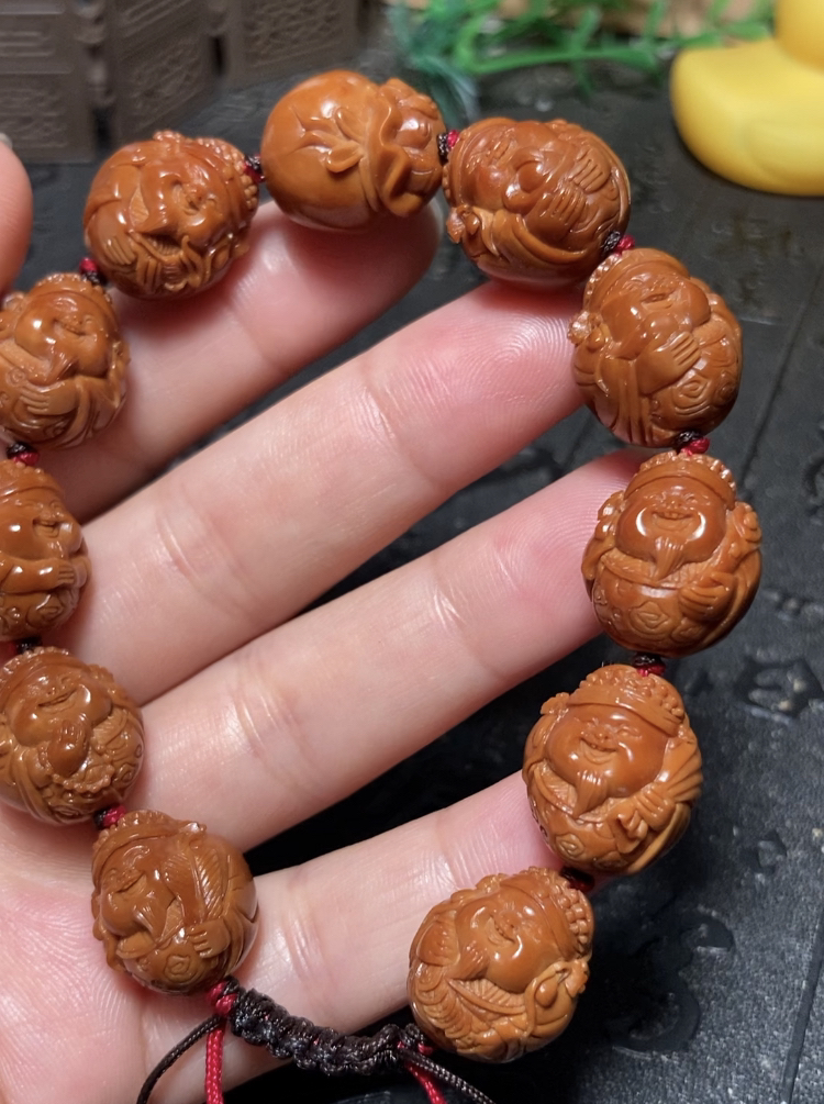 橄榄核雕刻工艺品文玩手串