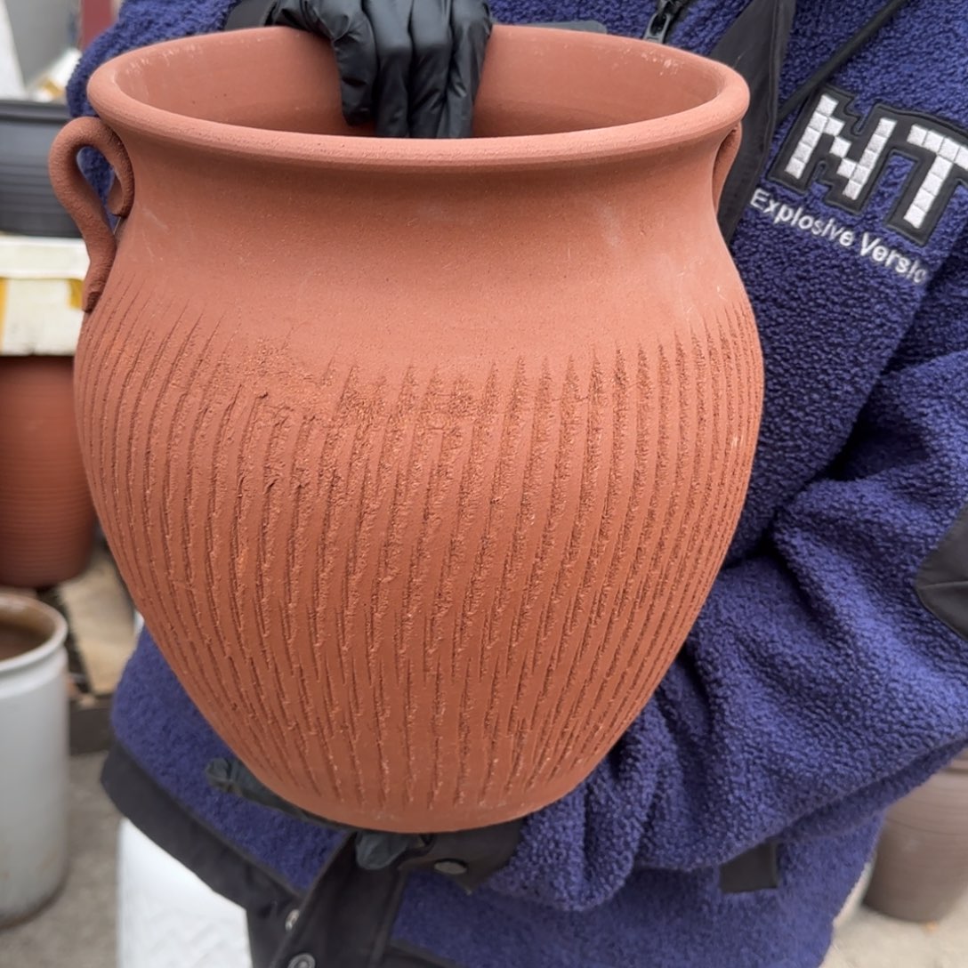 紫砂花盆口25高30宜兴紫砂