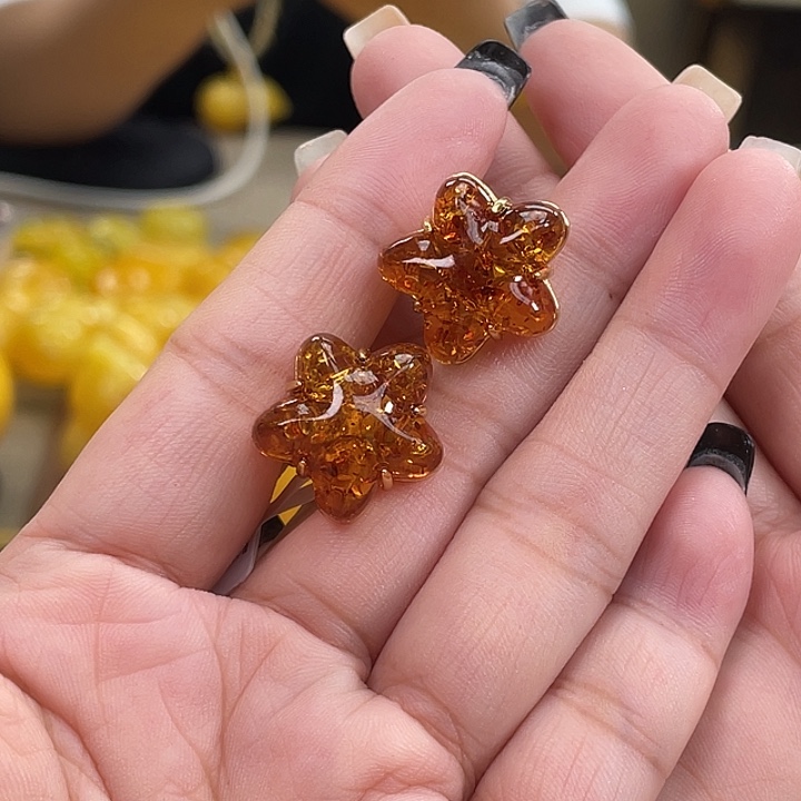 琥珀银S925镶嵌珠宝奇石多样性发其一h