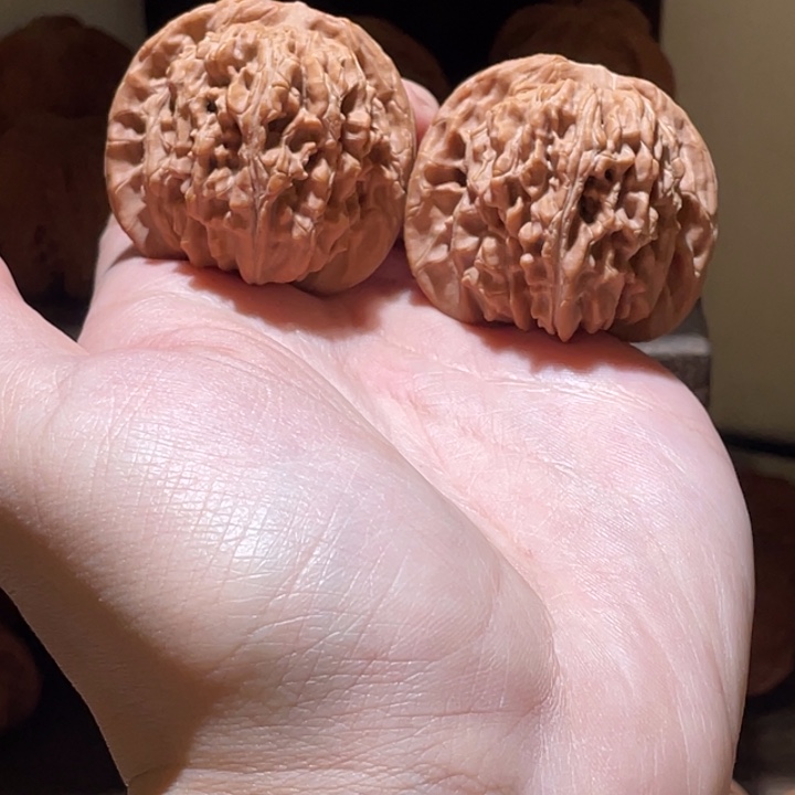 真***岁文玩核桃把件42➕全品蓟县楼子