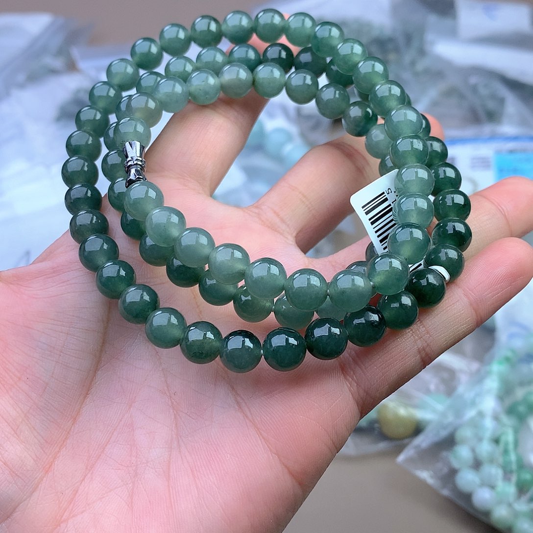 未镶嵌手串定制翡翠