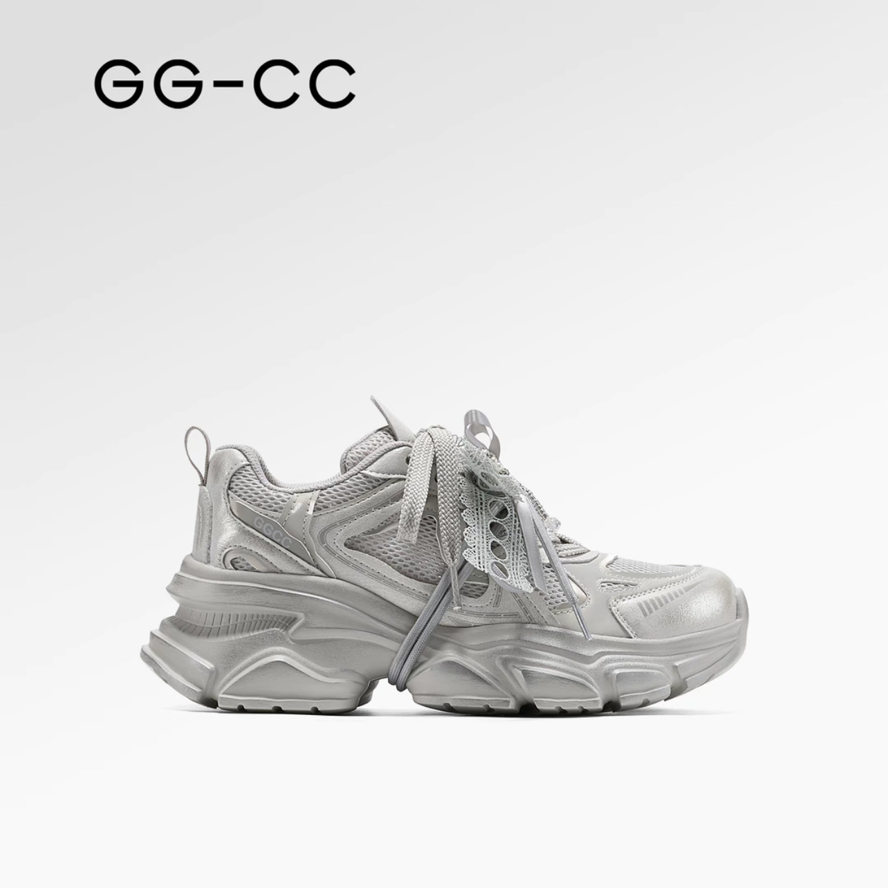 【星源物种】GGCC2025秋季新款潮流复古做旧老爹鞋女芭蕾风休闲鞋