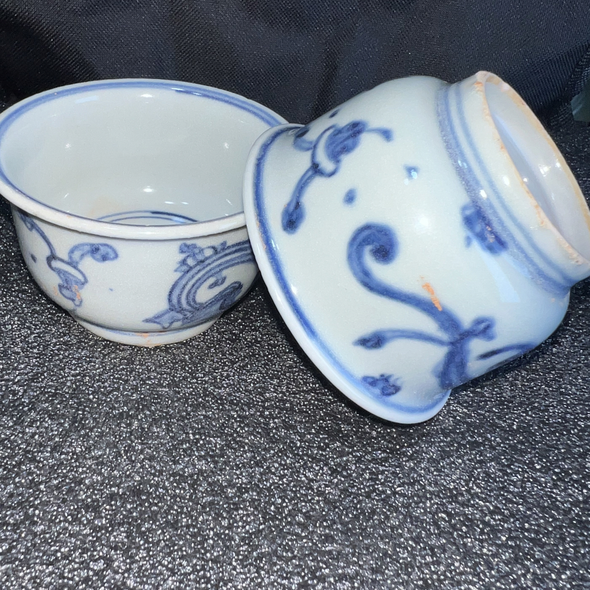 景德镇青花杯子一对