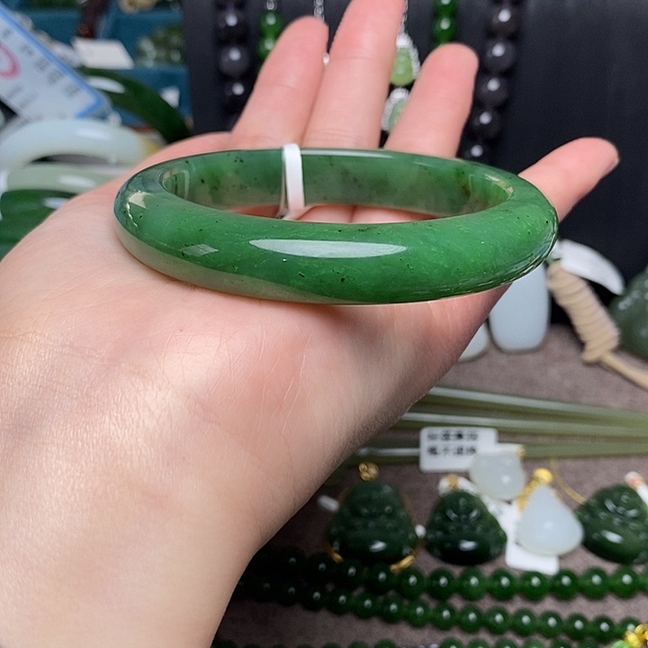 和田玉未镶嵌手镯59 加