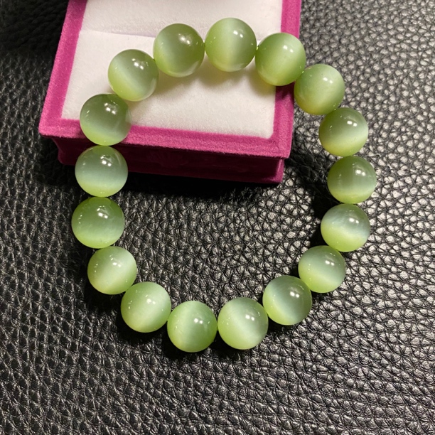 碧玉手串和田碧玉猫眼手串