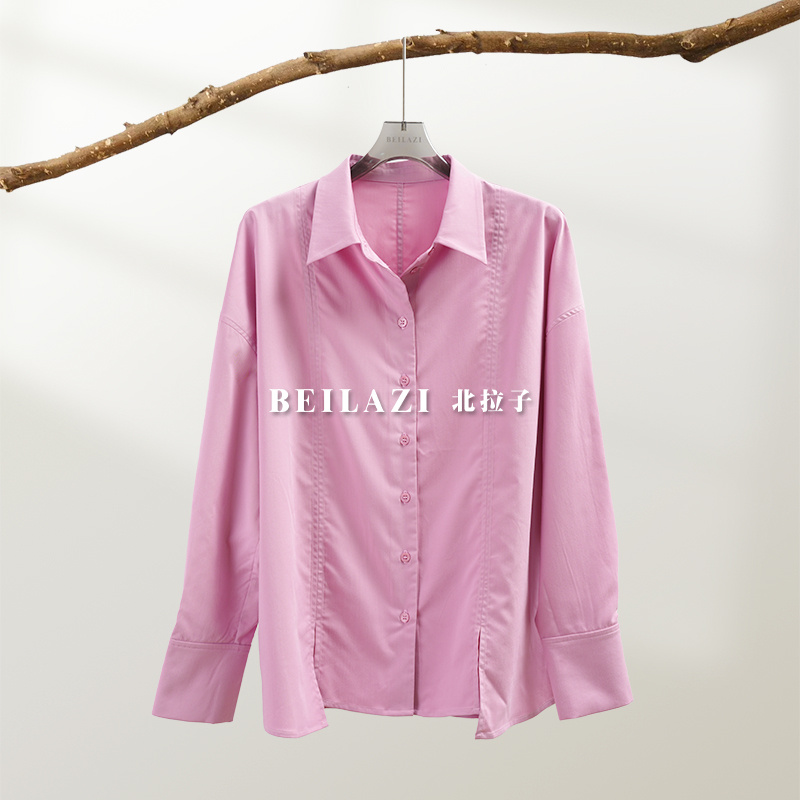 北拉子丨花影衣丨显瘦气质时尚长袖衬衫BDC1IC080