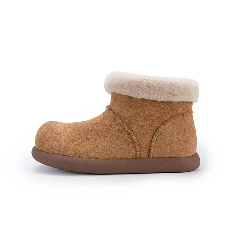 {小土豆中筒}桑坡皮毛一体冬季时尚雪地靴加绒女款爆款2025新款