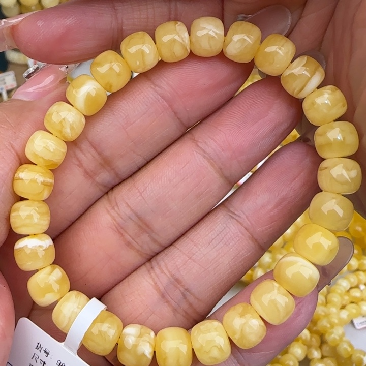 手链蜜蜡未镶嵌妖白花老型手串