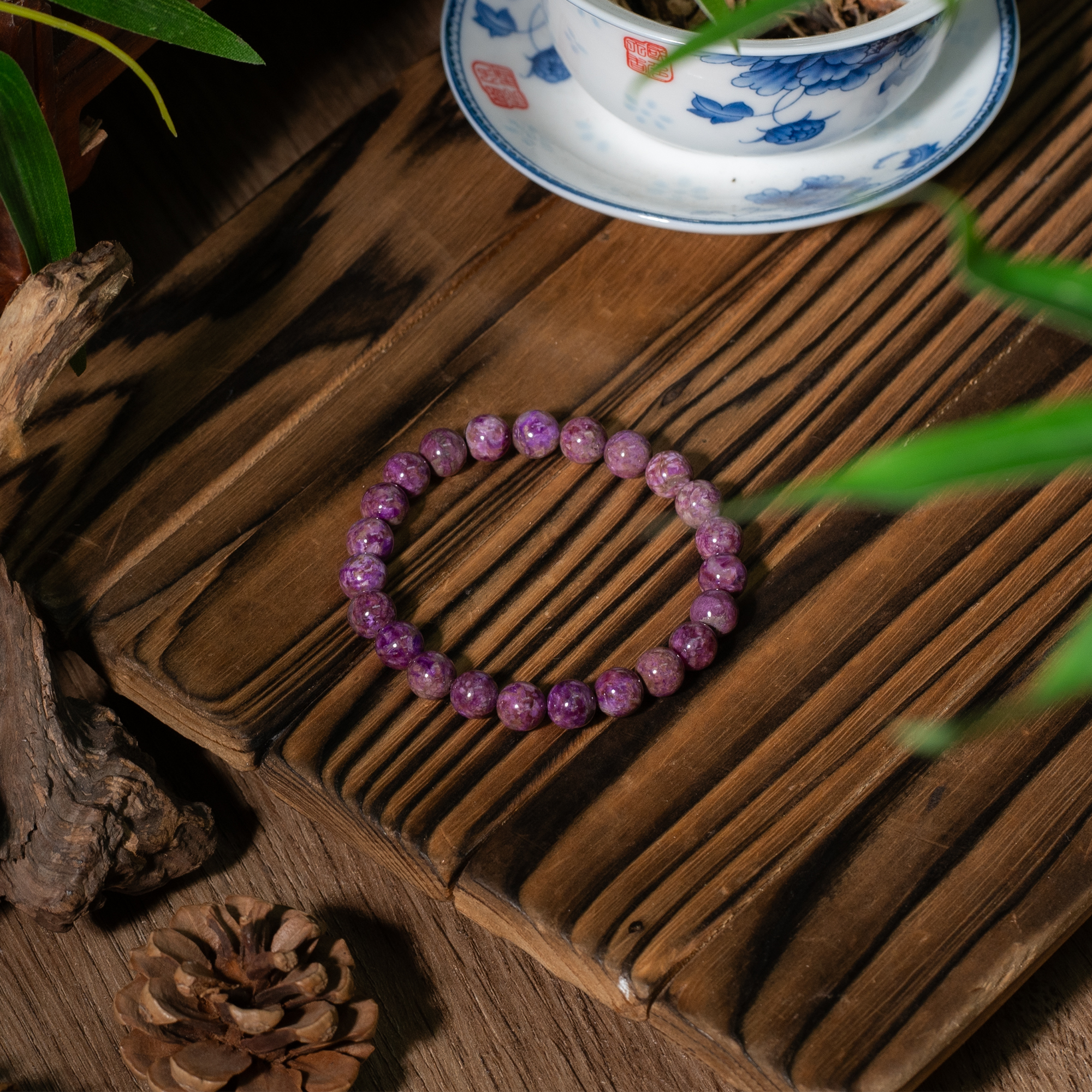 世间臻宝-高阶桃红舒俱来圆珠手串/8mm+-/多样性发/P5084