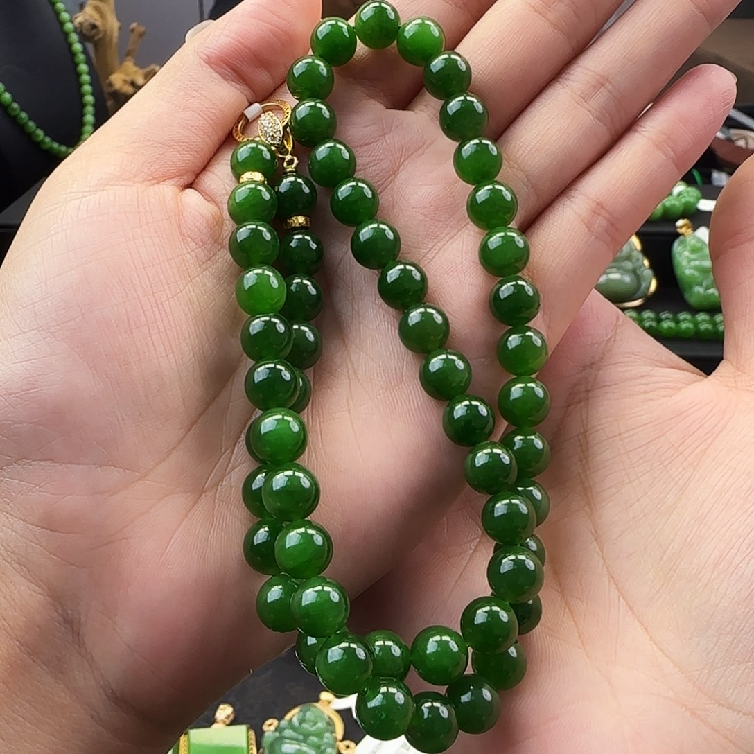 和田玉（碧玉）未镶嵌项链