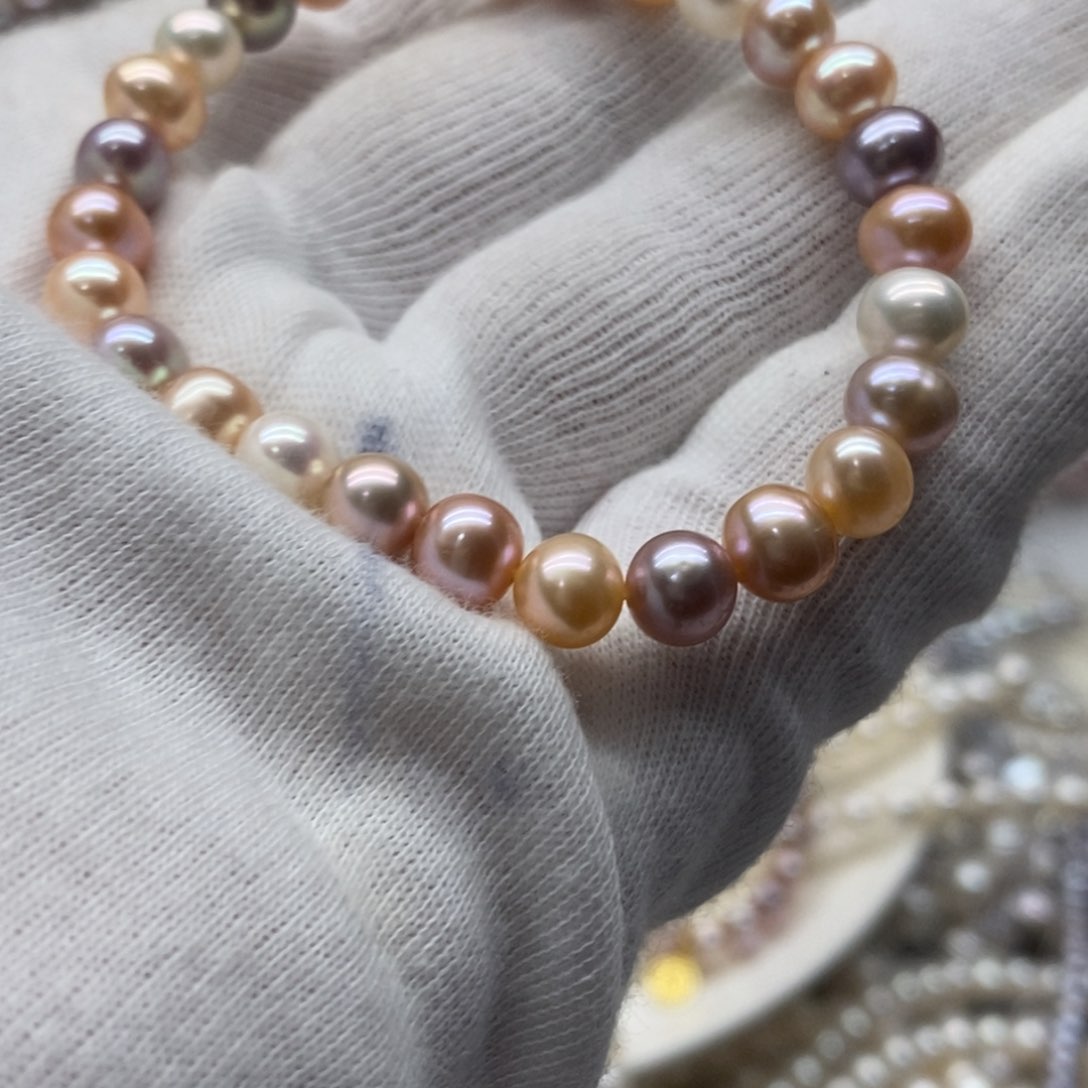 淡水珍珠手链银S925镶嵌前*