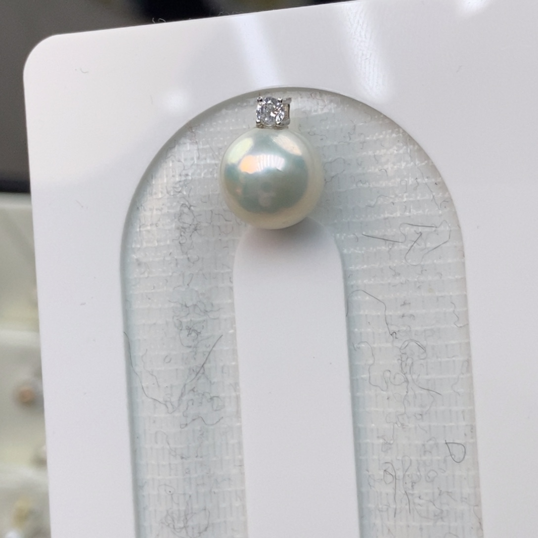淡水珍珠100拍两份银S925镶嵌11-12