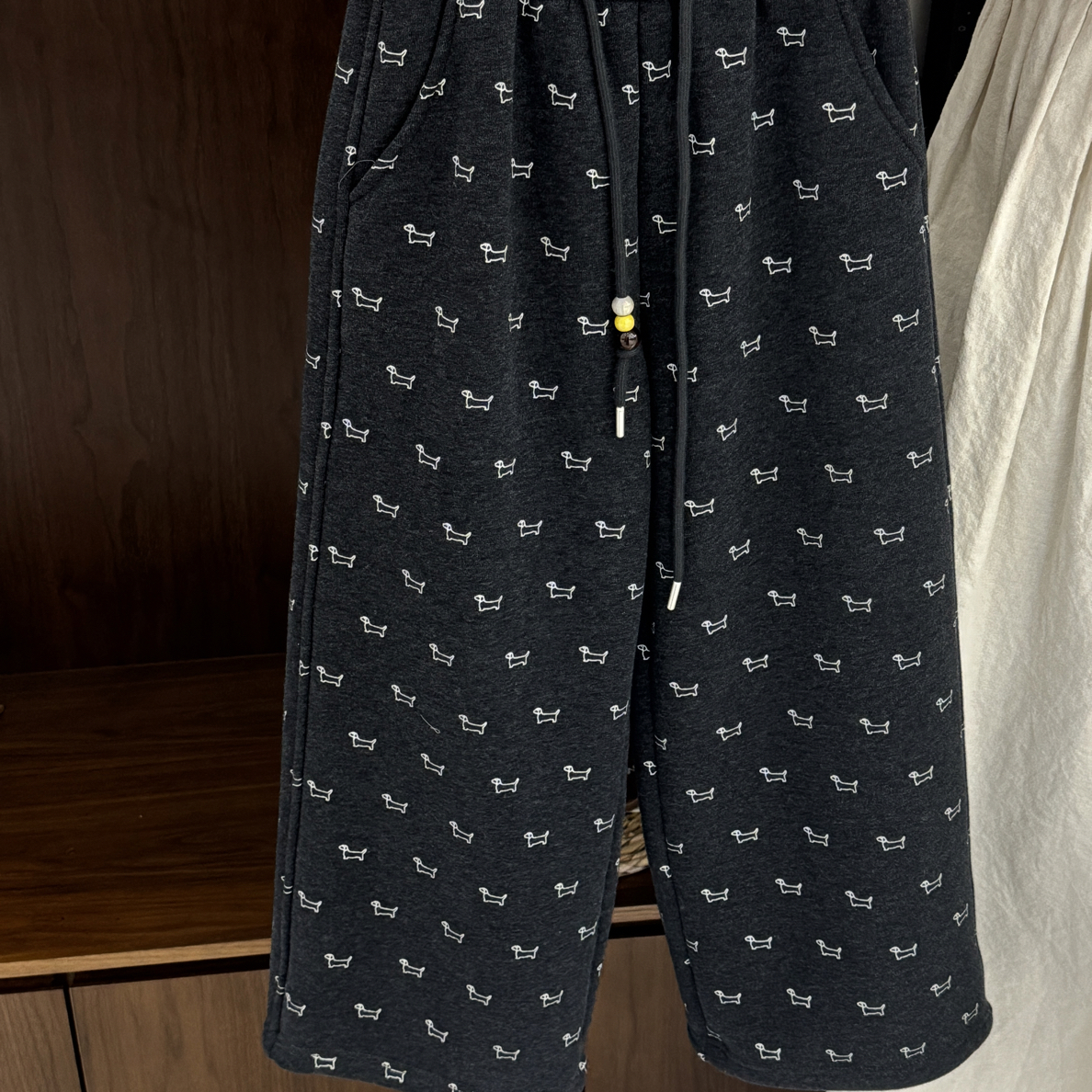 郭郭童品：谢➕一体绒复合针织裤（87727）