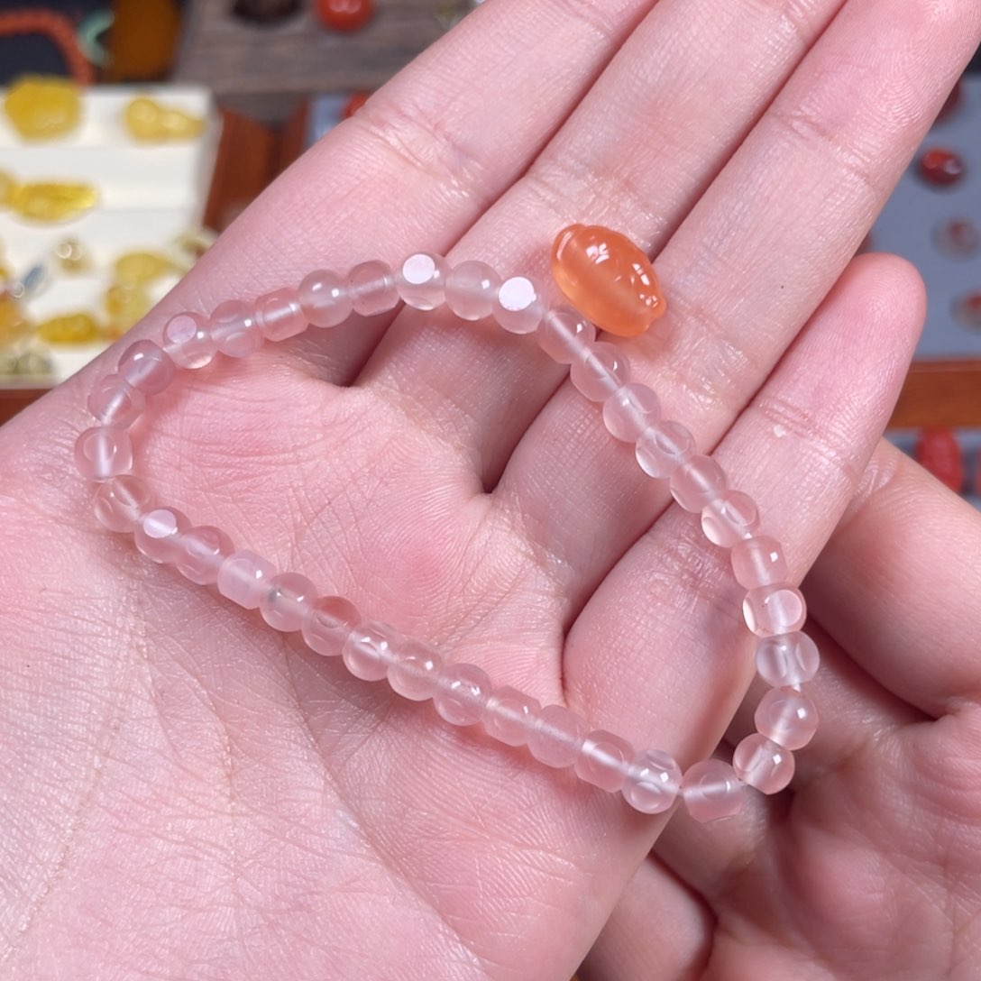 南红玛瑙龟甲方糖手串未镶嵌