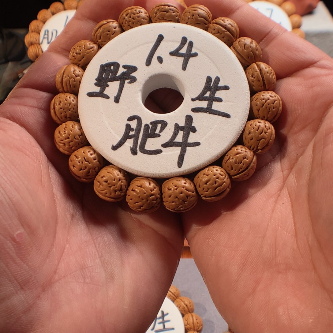 桃核手串用***514野生肥牛无修无抛桃核