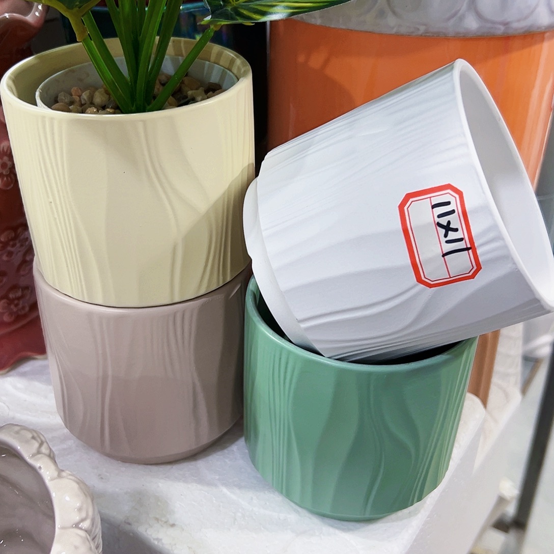 有孔外贸尾单陶瓷花盆凑单10米包邮