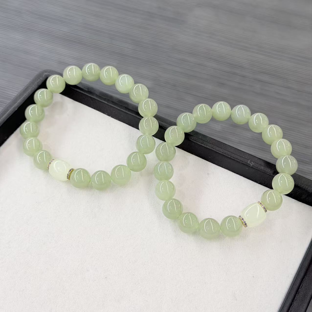 【睿泽赏宝】S925和田玉晴水搭白玉手串多样性发一 10mmKZ0050084