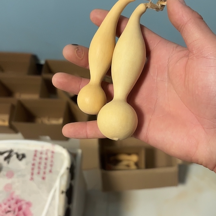 微***蓝有机玻璃天然本捻葫芦摆件