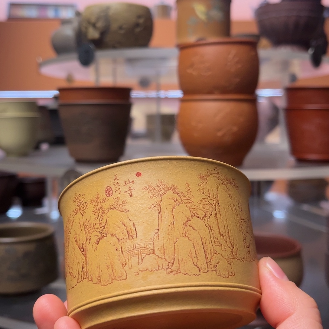 s***n茶杯紫砂黄金段泥 大德钟杯