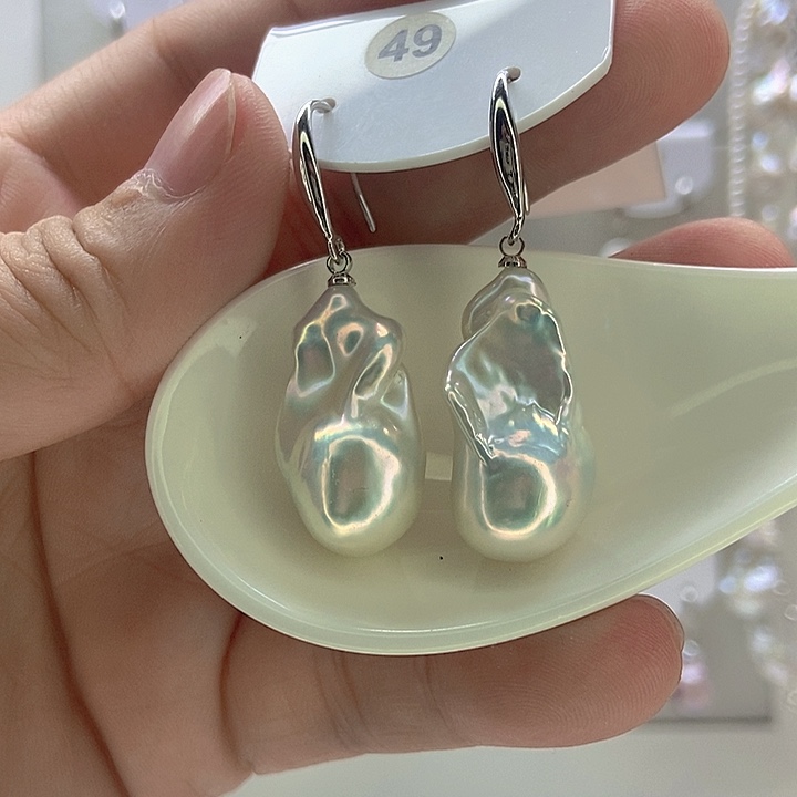 多***亿淡水珍珠银S925镶嵌颈饰49