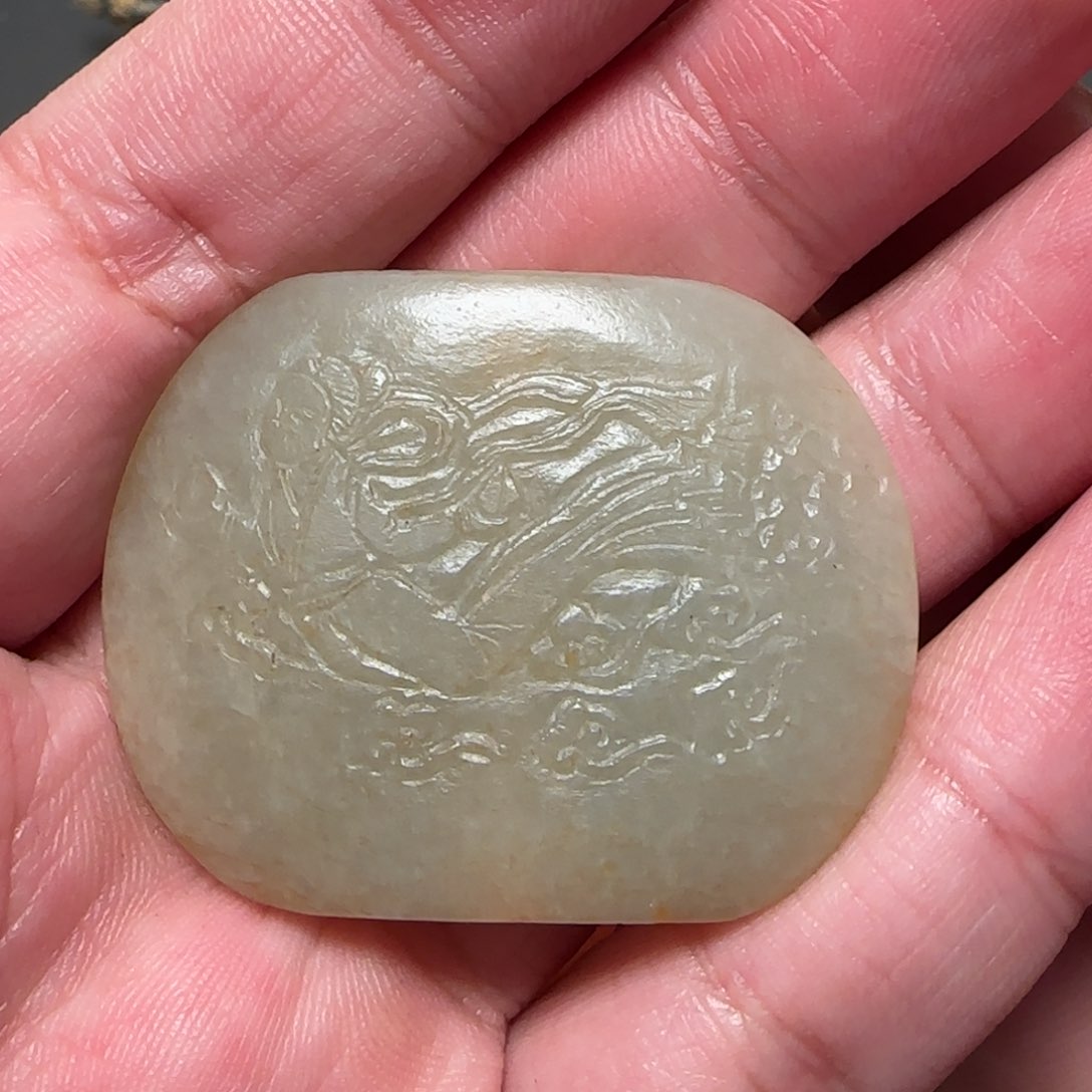 和田玉把件未镶嵌行**界