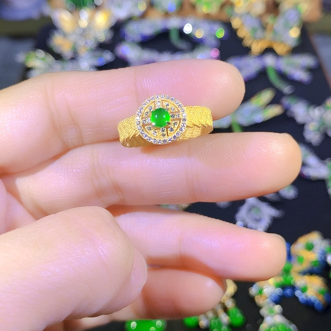 吊坠(不含链)银S925镶嵌翡翠