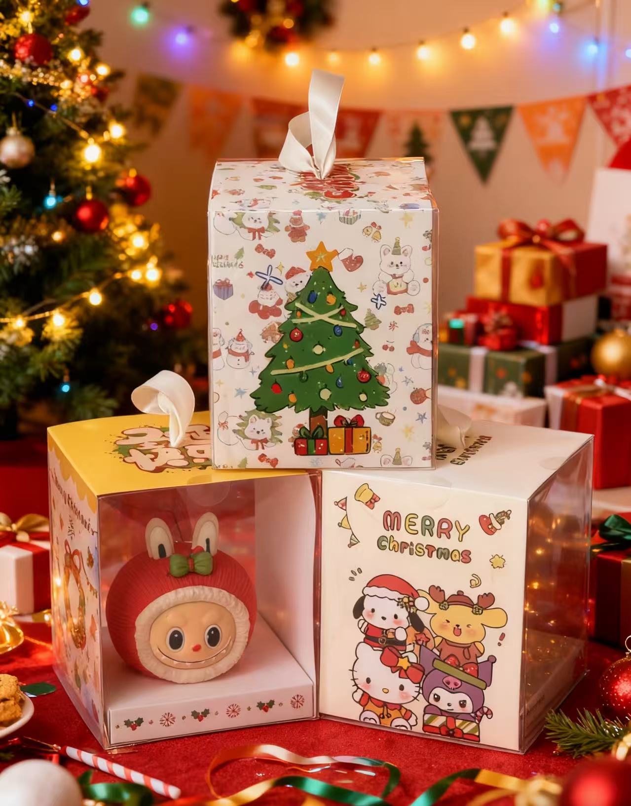 圣诞平安夜苹果礼盒平安果包装盒手工DIY高档加厚加硬手提盒