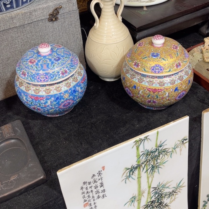 用***9摆件瓷器瓷板画紫砂壶