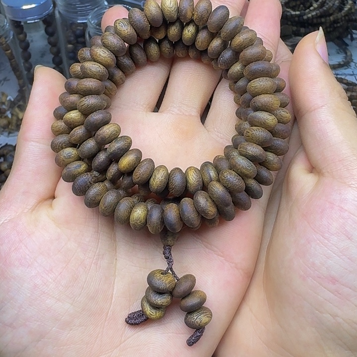 沉香沉香碎屑99分沉0.9算盘珠多圈25.6克