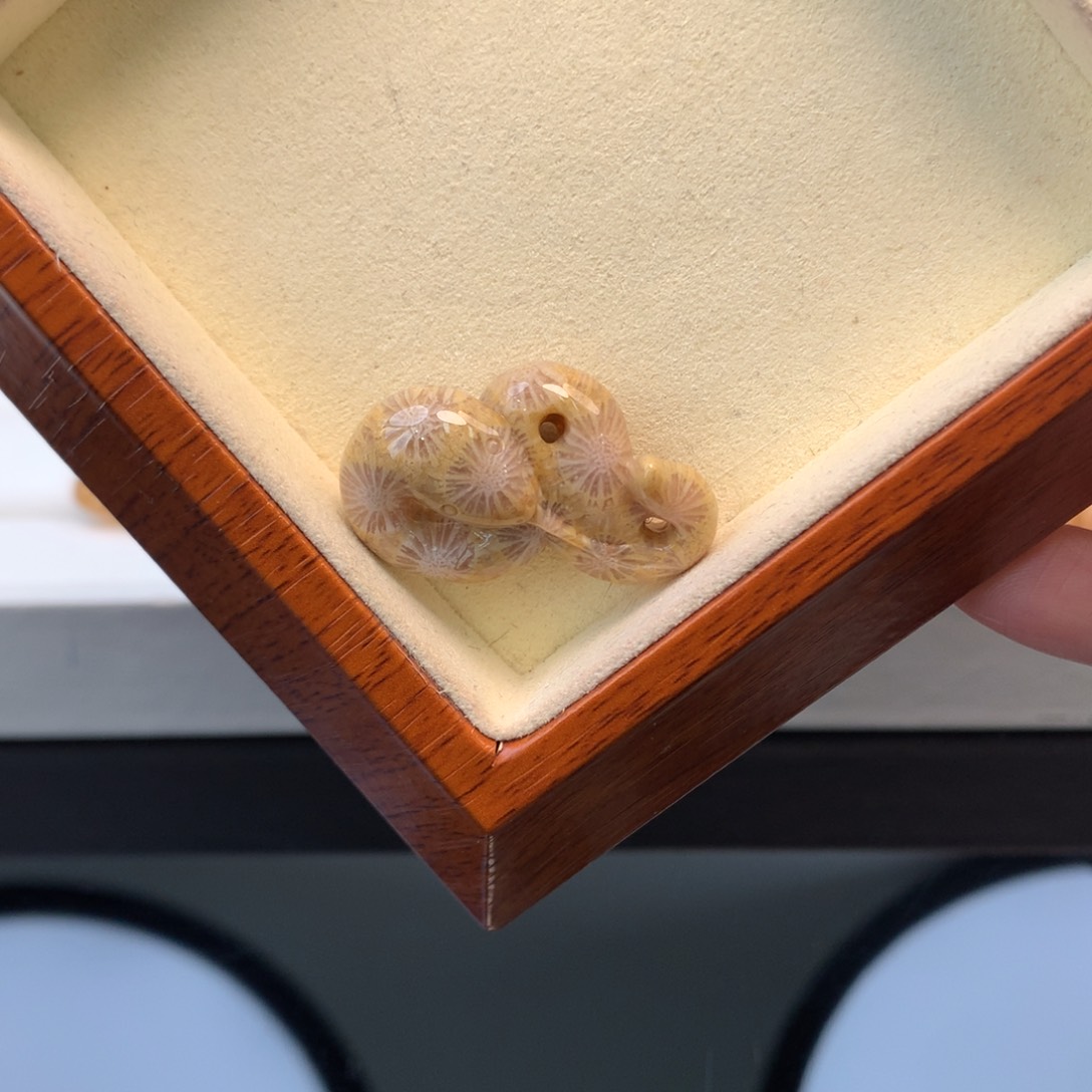 硅化珊瑚（珊瑚玉）颈饰未镶嵌小蛇