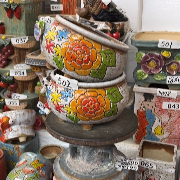 粗陶材质多肉花盆