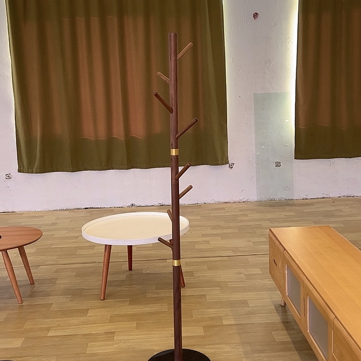 北美福利黑胡桃木衣帽架不退不换