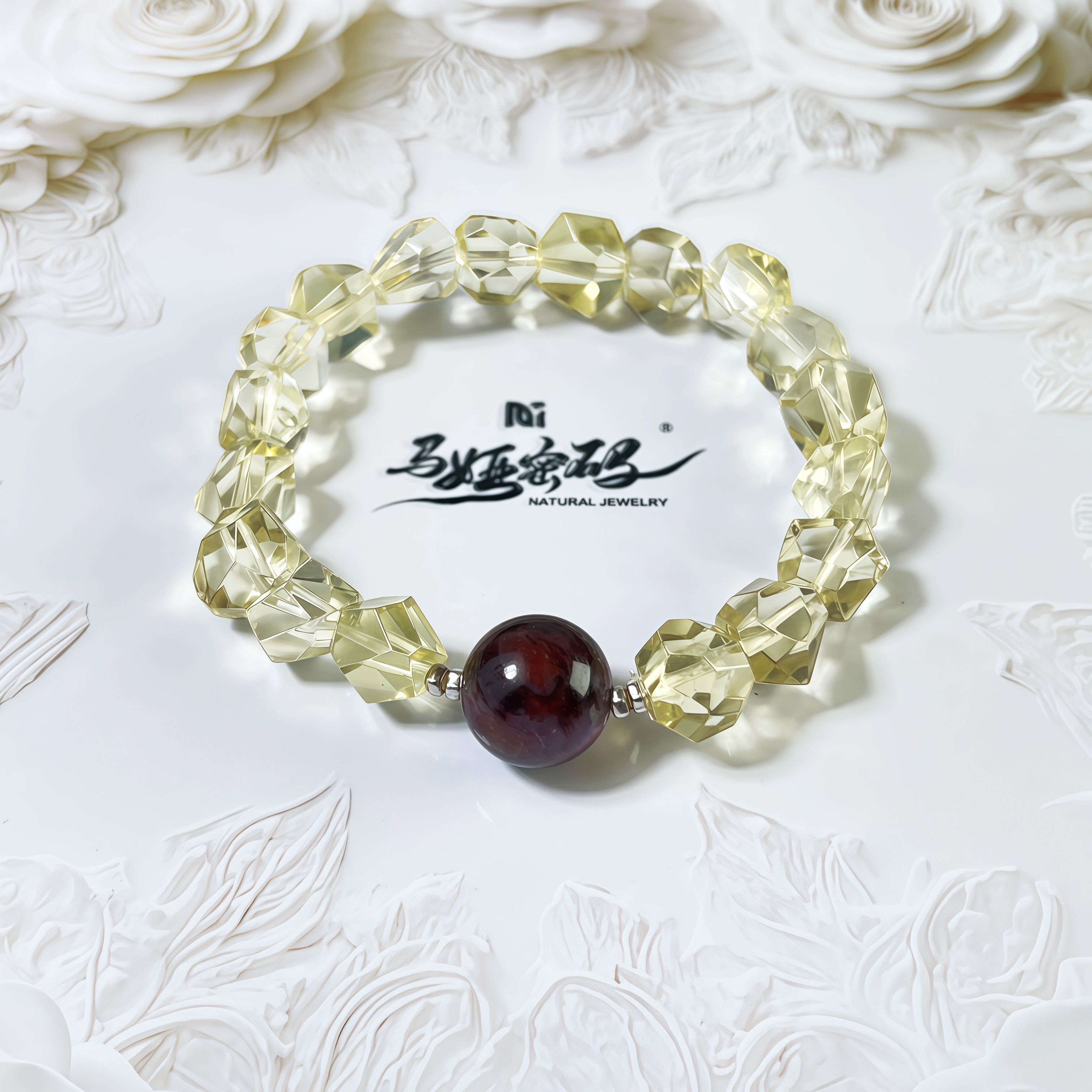 {马娅密码}【钱串串2】紫幽灵+黄水原创水晶手串