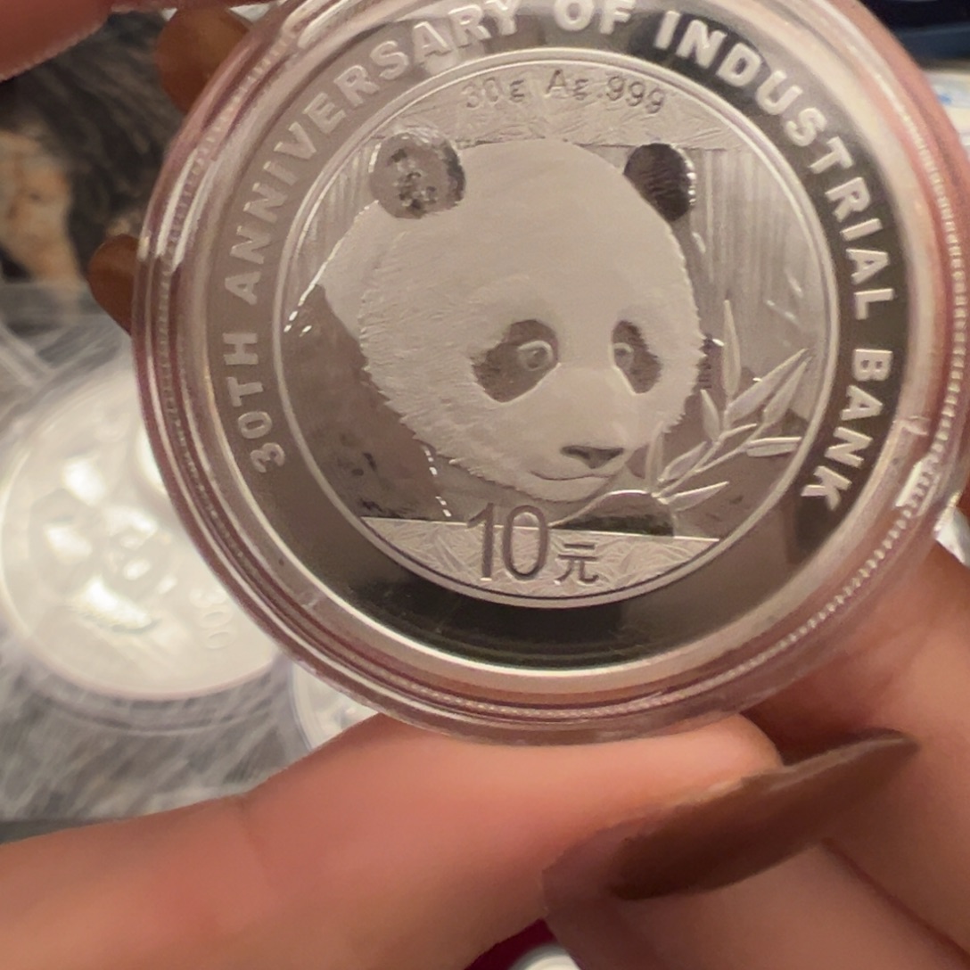 纯银2018加字猫带证书盒子