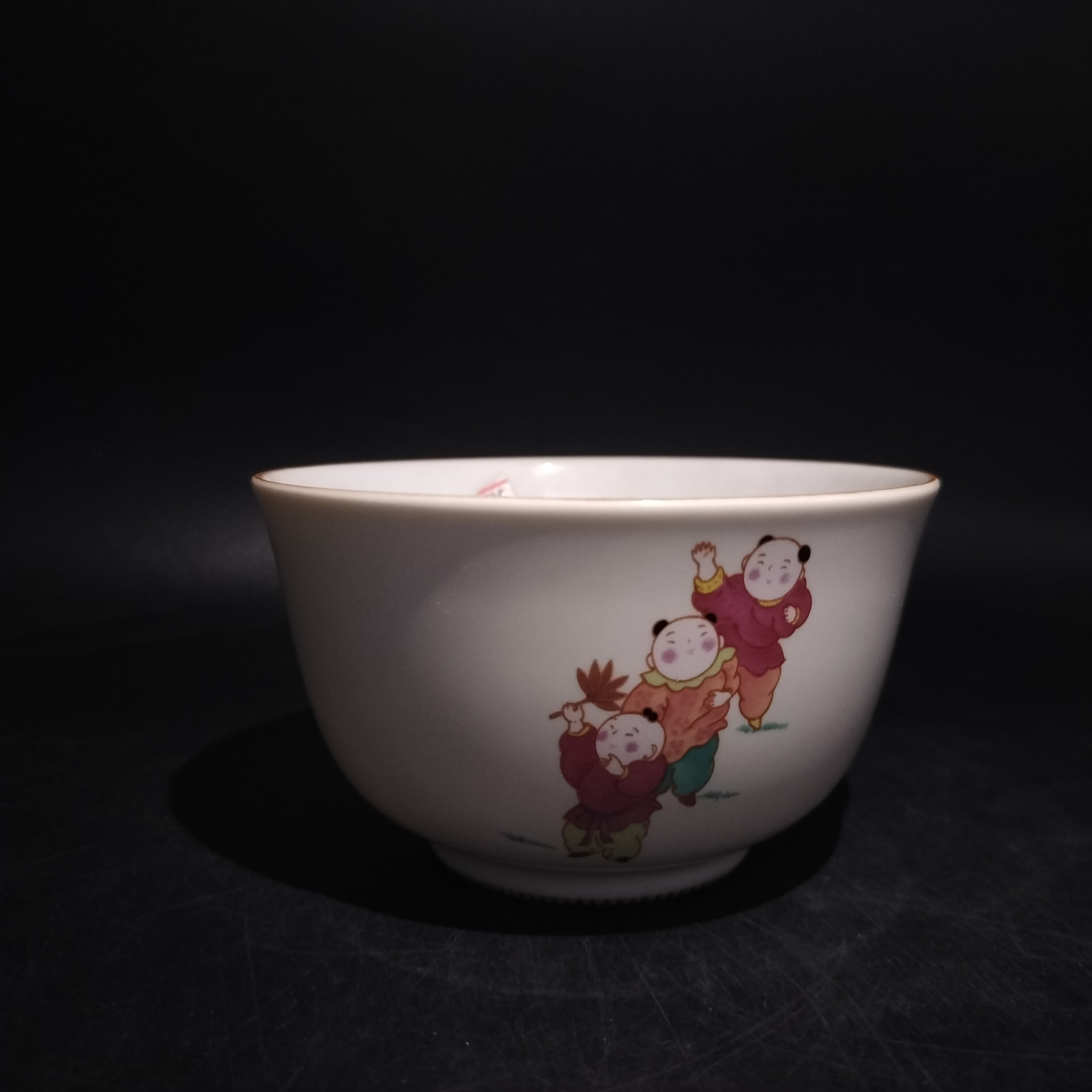 南风窑婴戏图茶碗茶具茶杯01/31纯手工陶瓷主人杯