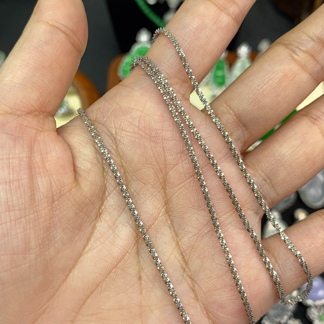 翡翠银S925镶嵌颈饰A货翡翠