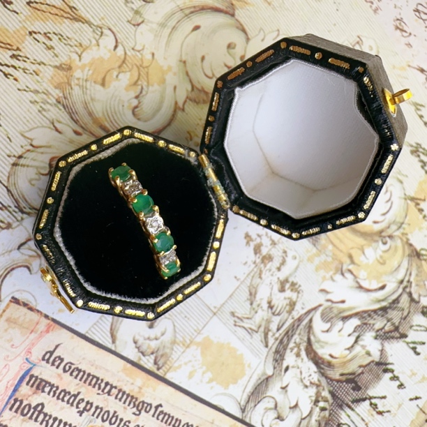 欧洲回流18K祖母绿戒指