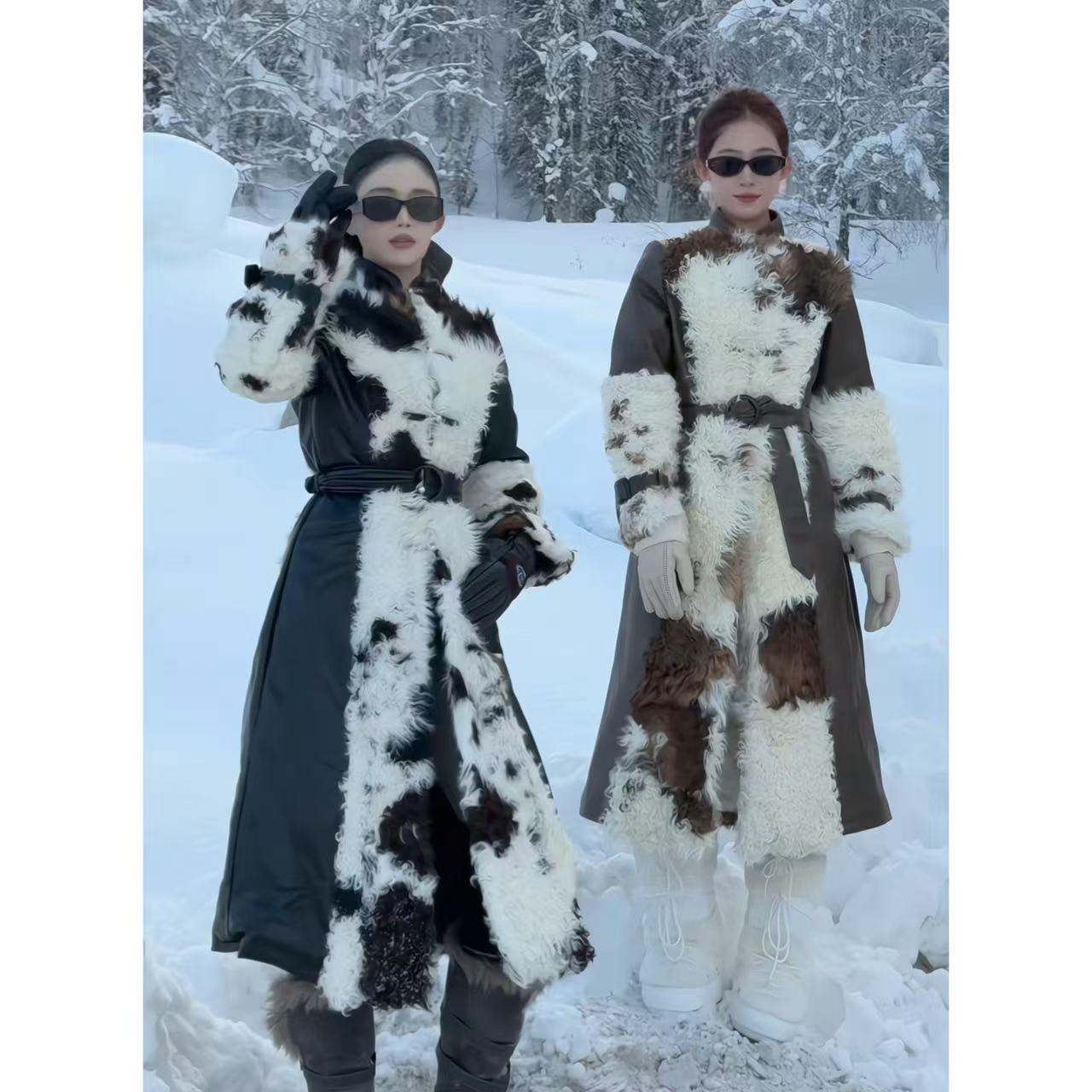 【大树蒙古袍外套】DS149雪野猎歌羊羔毛长款冬季限定