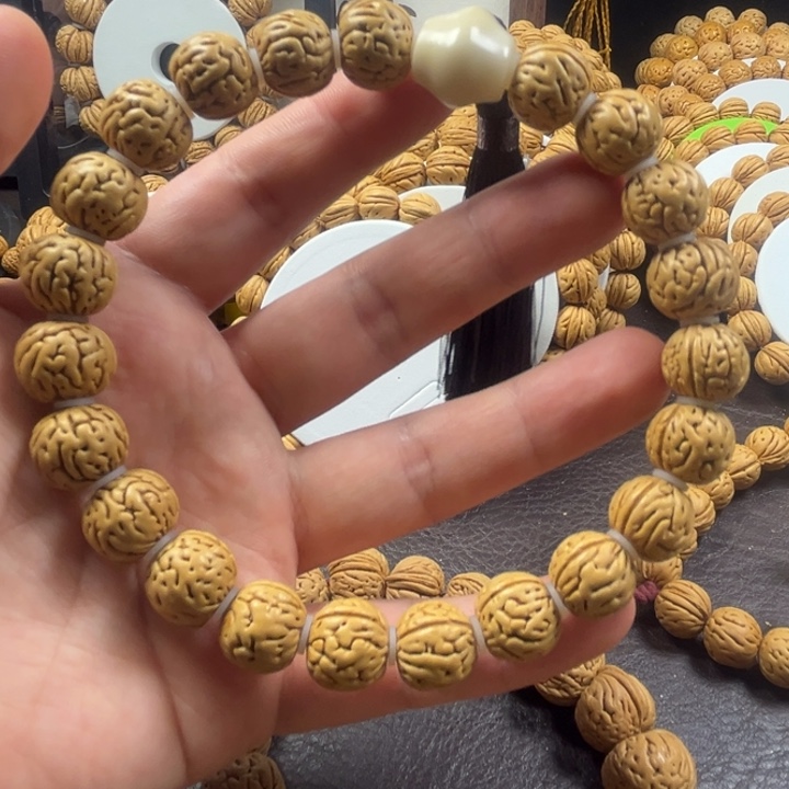 桃核手串14尺寸大肠纹手持桃核