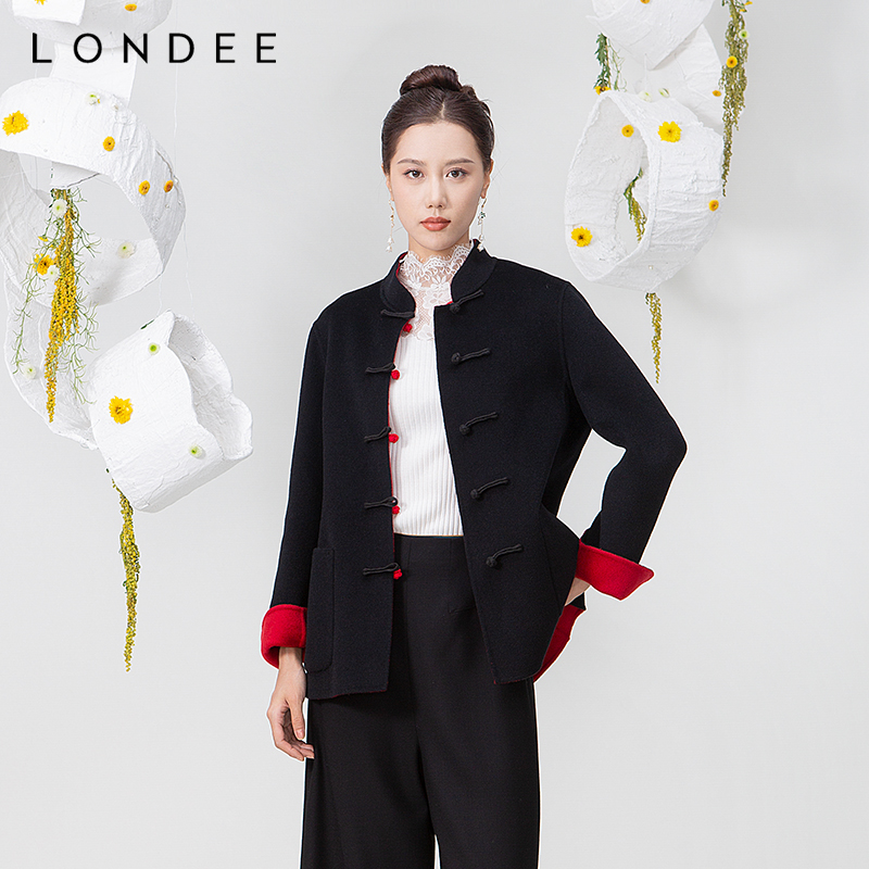 Londee/龙笛双面新中式国风经典外套冬装复古保暖上衣2S25552