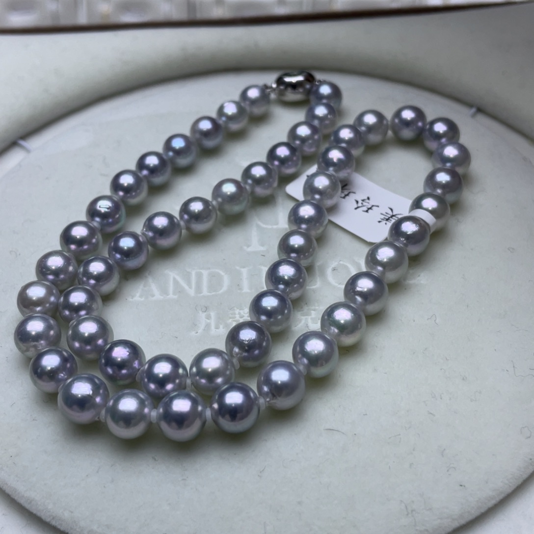 海水珍珠银S925镶嵌颈饰