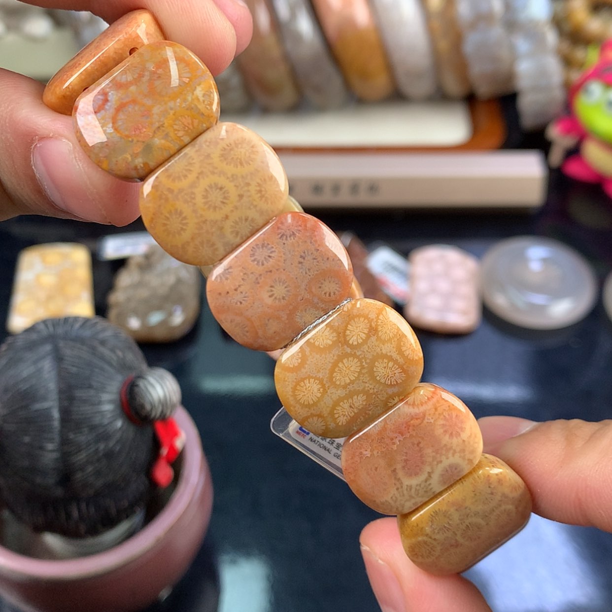 【闪购商品】硅化珊瑚（珊瑚玉）手串未镶嵌19号88漏58