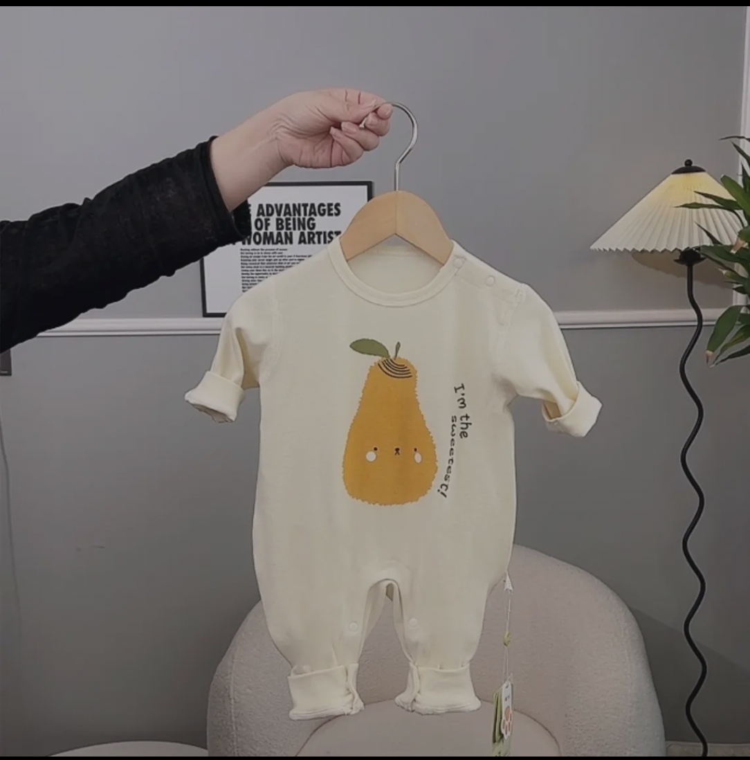 水果派兔子婴幼儿连身衣宝宝哈衣