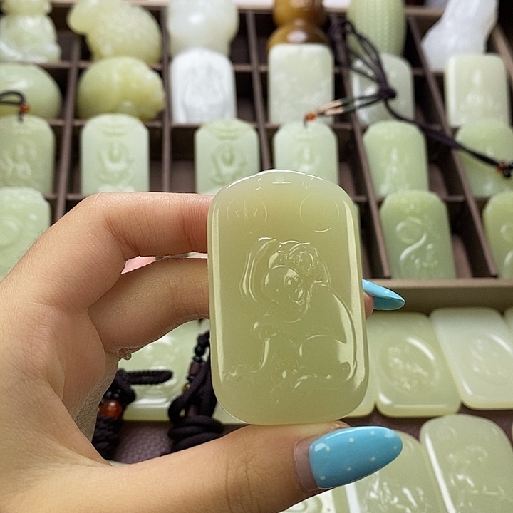 昆仑石双面守护猴