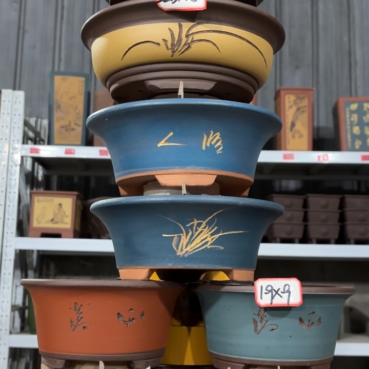 紫砂花盆      100-8。