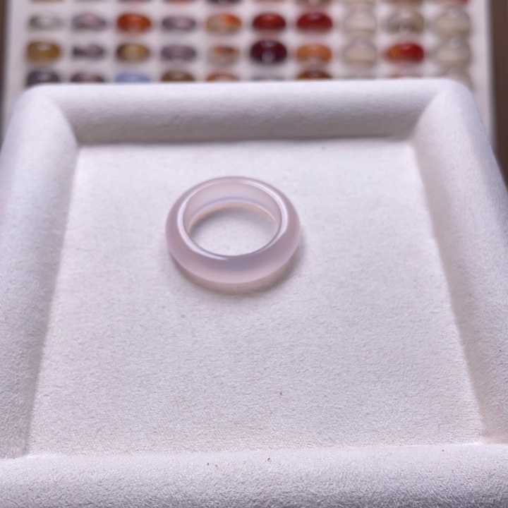玛瑙/玉髓戒指未镶嵌7*6