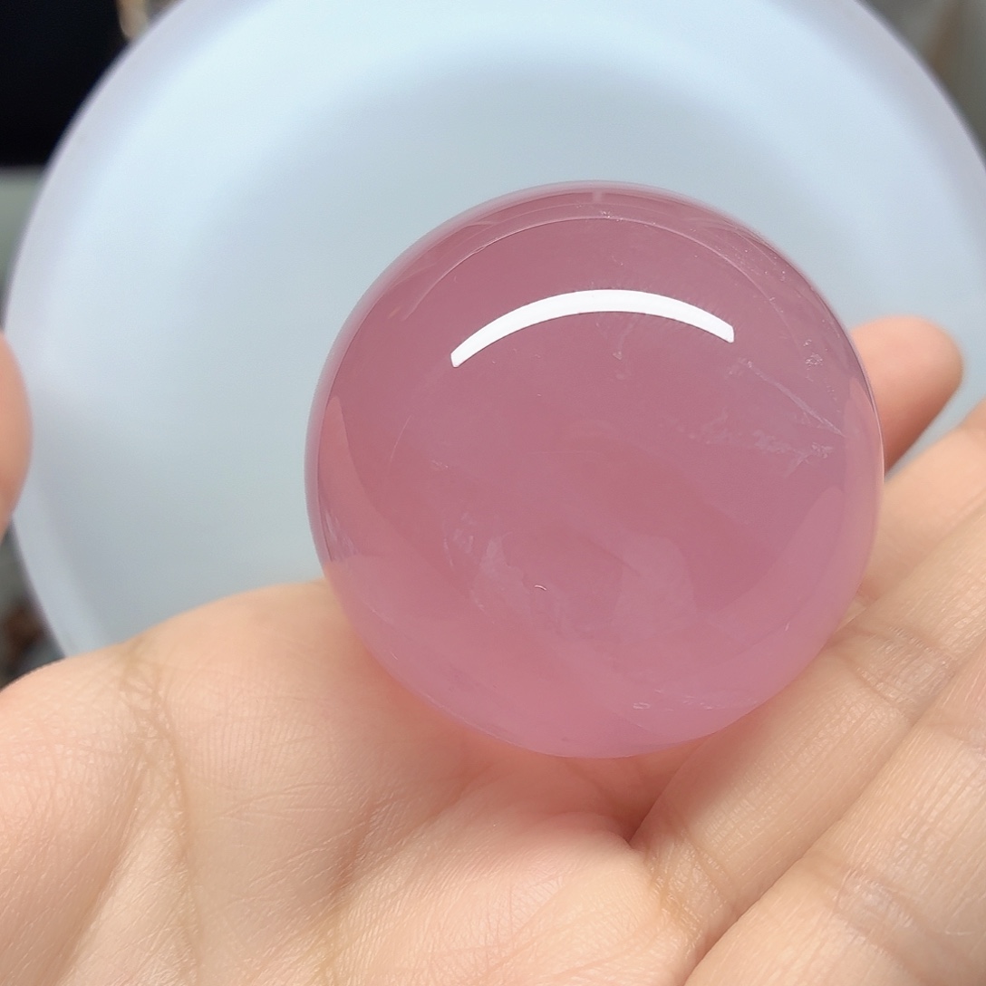水晶珠宝半成品未镶嵌粉水晶4.5马粉