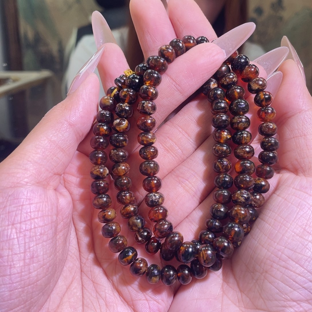 未镶嵌琥珀裸石抚顺琥珀7+黑花蜡