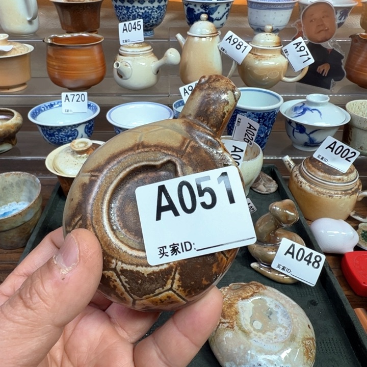 摆件051景德镇手工七天六夜柴烧盖置 福利